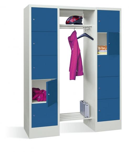 Garderobe met lockerkasten BASIC lichtblauw RAL 5012 | 400 | 2 | 10