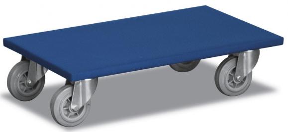 Meubelhond-dolly, draagvermogen 300 kg blauw | 175 | 350 | volledig rubber