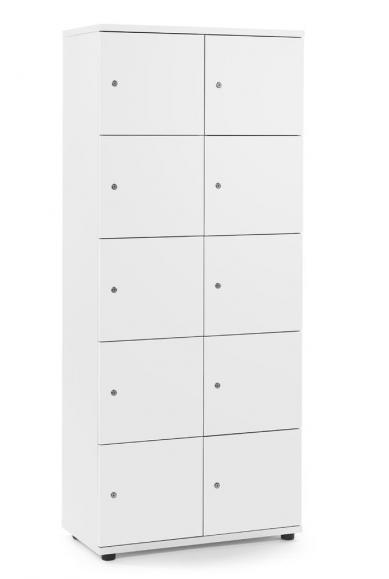 Lockers OFFICE-LINE wit | zonder postsleuf | melamin | wit | cilinderslot met wisselcilinder