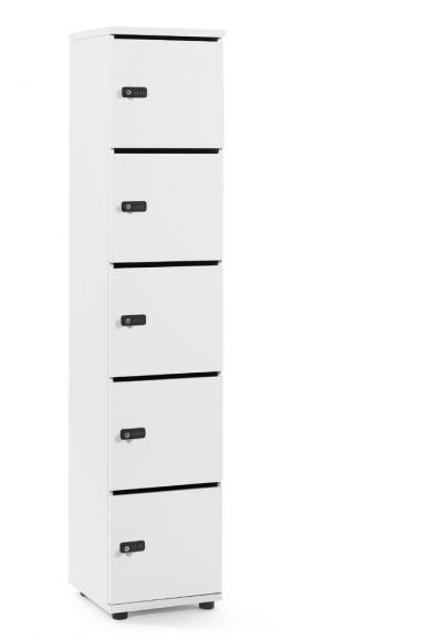 Lockers OFFICE-LINE wit | met postsleuf | melamin | wit | mechanisch cijfer-/combinatieslot