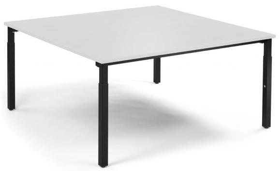 Conferentietafel-Systeem MODUL lichtgrijs | 1600 | 1600 | zwart RAL 9005