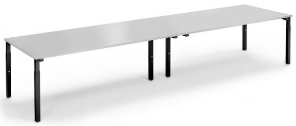 Conferentietafel-Systeem MODUL lichtgrijs | 4000 | 1000 | zwart RAL 9005