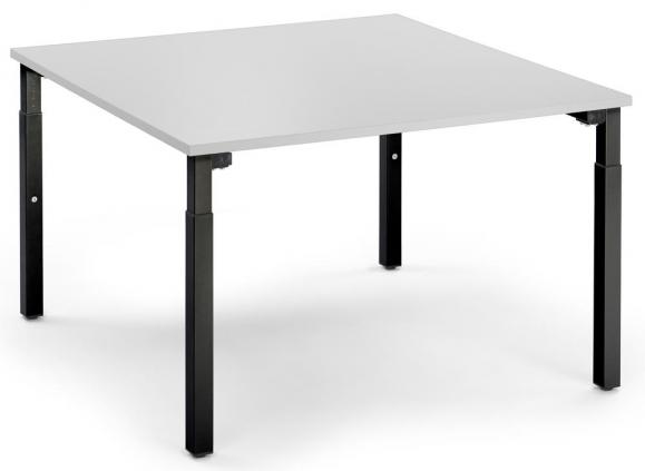 Conferentietafel-Systeem MODUL lichtgrijs | 1200 | 1200 | zwart RAL 9005