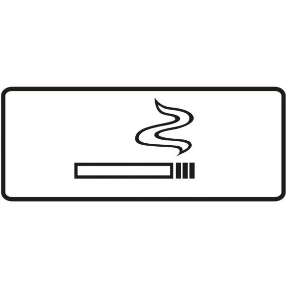 Sticker met pictogram voor asbakken zwart | voor asbakken