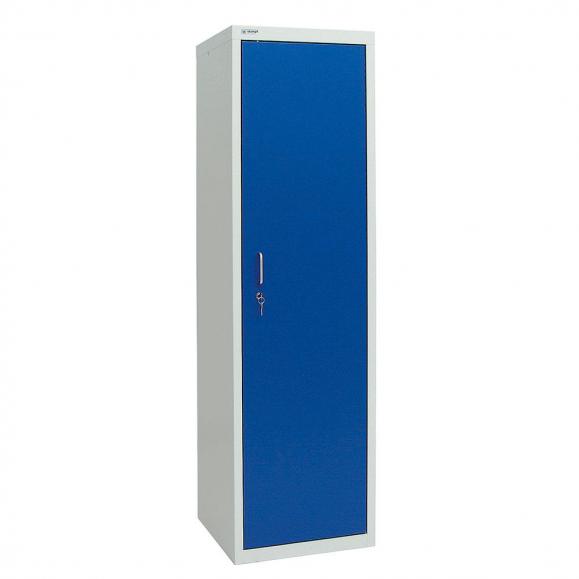 Milieukast met gesloten kastdeuren B3 gentiaanblauw RAL 5010 | 1800 | 500 | 4 opvangkuipen | Bügelgriff