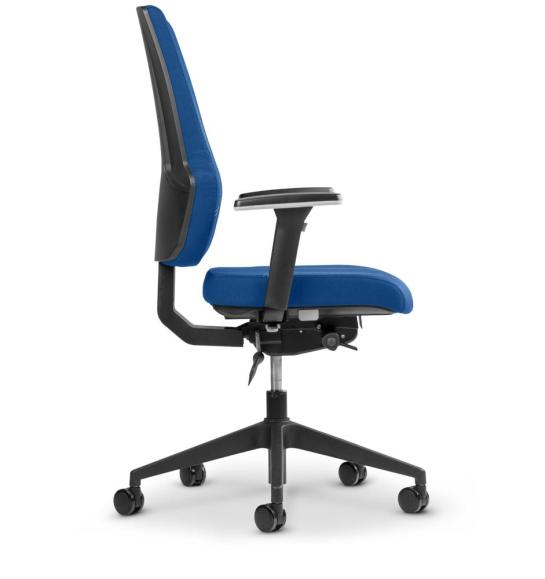 Bureaustoel AMATO blauw | polyamide zwart | zonder hoofdsteun