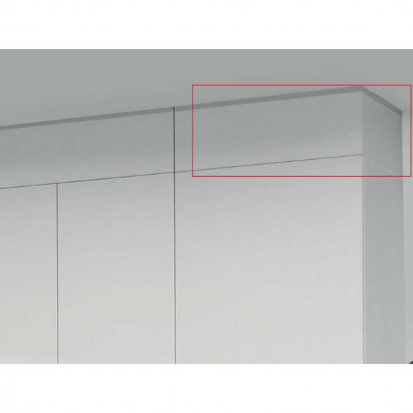 Passtuk plafond PROFI MODUL kastenwand lichtgrijs | 400 | 996 | Plafondaansluitingselement