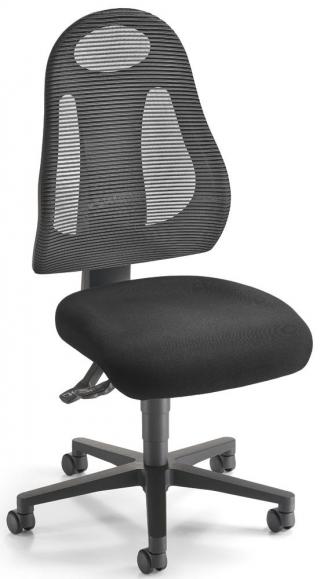 Bureaustoel VOLTERA zonder armleggers zwart/donkergrijs | polyamide zwart