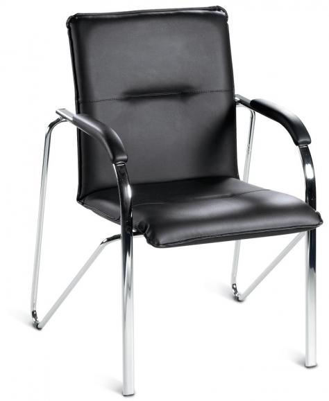Bezoekersstoel ARKAS zwart | verchroomd