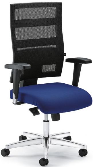 Bureaustoel ecoNET zonder armleggers zwart/blauw | zonder armleggers (optioneel)