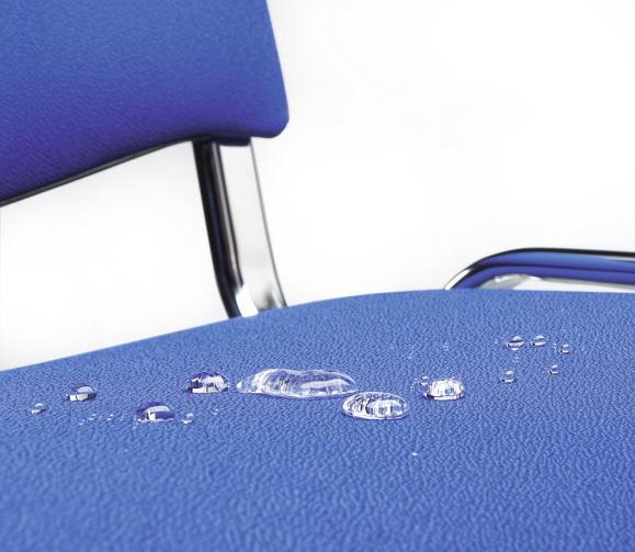 Bezoekersstoel ISO S met armleggers donkerblauw | vaste armleggers