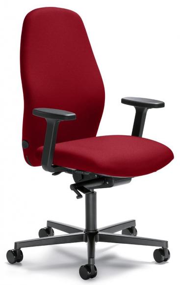 Bureaustoel mySIT rood | zitdiepteverstelling, synchroomechanisme | polyamide zwart