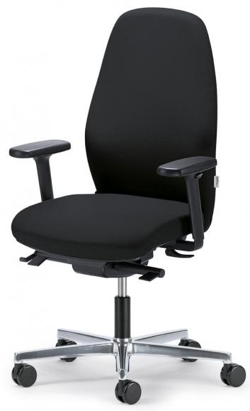 Bureaustoel mySIT zwart | zitdiepteverstelling en zitneigingautomatic | aluminium gepolijst