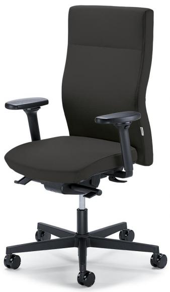 Bureaustoel winSIT zonder armleggers donkergrijs | met tegendrukaanpassing | zitneigingautomatic, zitdiepteverstelling | polyamide zwart | zonder hoofdsteun