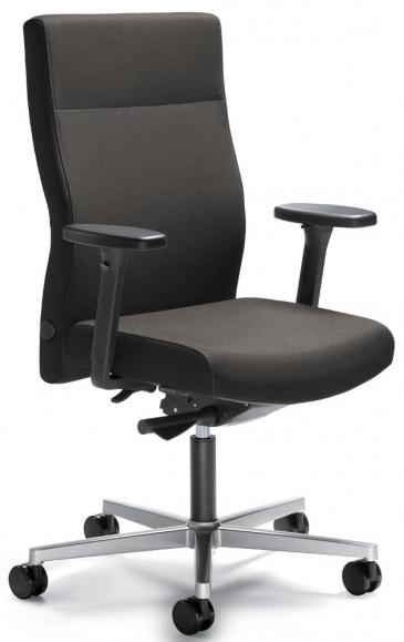 Bureaustoel winSIT zonder armleggers donkergrijs | met gewichtsautomatic | zitdiepteverstelling | aluzilver | zonder hoofdsteun
