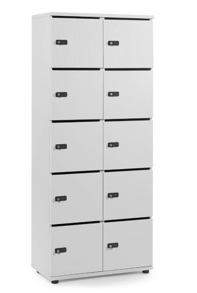 Lockers OFFICE-LINE met 2 x 5 vakken boven elkaar 
