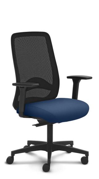 Bureaustoel VADINO blauw | zonder hoofdsteun | stof met netweefsel