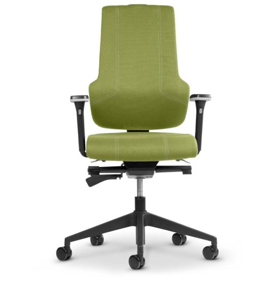 Bureaustoel AMATO groen | polyamide zwart | zonder hoofdsteun