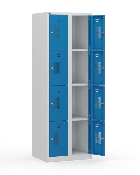 Lockers systeem SP1 Basic lichtblauw RAL 5012 | 300 | cilinderslot | 8