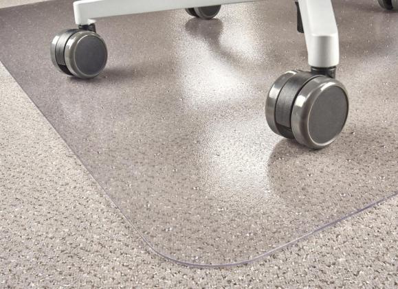 Beschermmat voor tapijt transparant | vorm U - 900 x 1200 mm | voor tapijtvloeren, met noppen