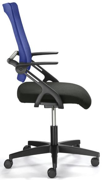 Bureaustoel SITNESS 60-3D NET met armleggers blauw/zwart