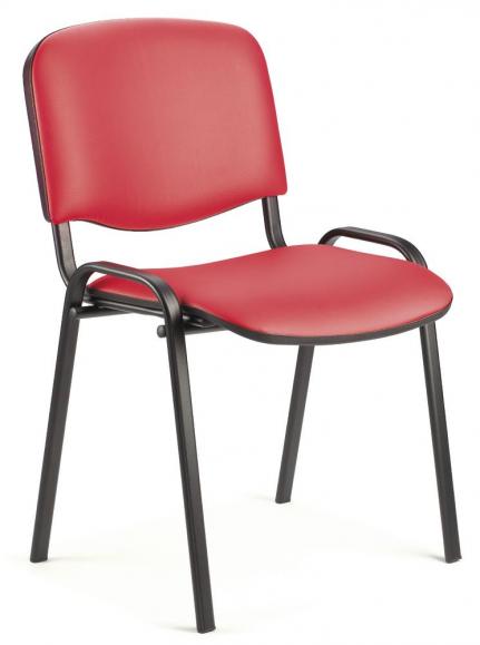 Bezoekersstoel ISO - kunstleder, 3 ondersteelkleur 
