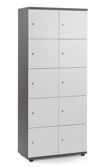 Lockers OFFICE-LINE met 2 x 5 vakken boven elkaar 