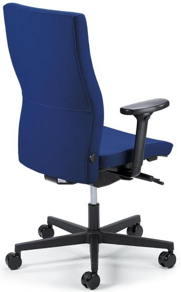 Bureaustoel winSIT zonder armleggers blauw | met tegendrukaanpassing | zitneigingautomatic, zitdiepteverstelling | polyamide zwart | geen
