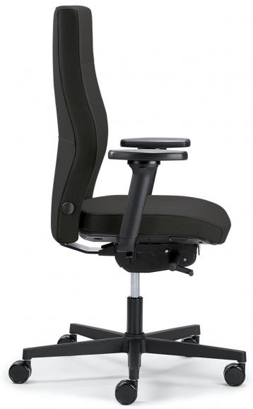 Bureaustoel winSIT zonder armleggers donkergrijs | met tegendrukaanpassing | zitdiepteverstelling | polyamide zwart | geen