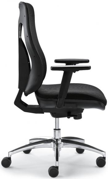 Bureaustoel Sitness 80 NET met armleggers zwart/zwart