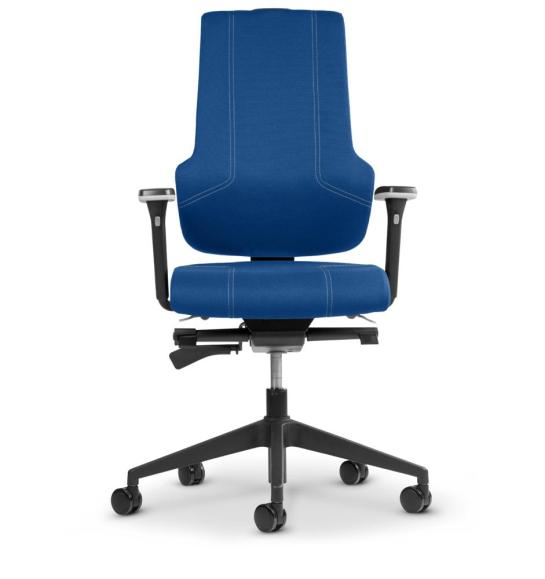 Bureaustoel AMATO blauw | polyamide zwart | zonder hoofdsteun