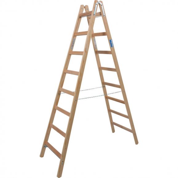 Houten dubbele ladder Stabilo 