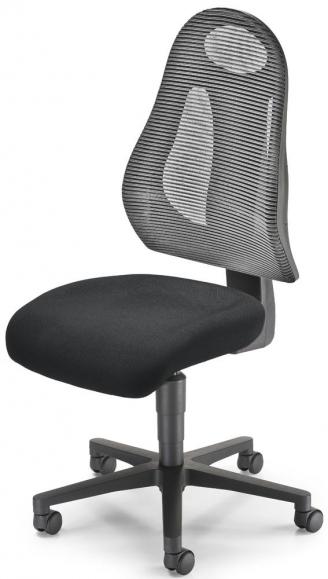 Bureaustoel VOLTERA zonder armleggers grijs/zwart | polyamide zwart