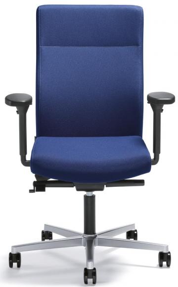 Bureaustoel winSIT zonder armleggers blauw | met tegendrukaanpassing | zitneigingautomatic, zitdiepteverstelling | aluzilver | zonder hoofdsteun