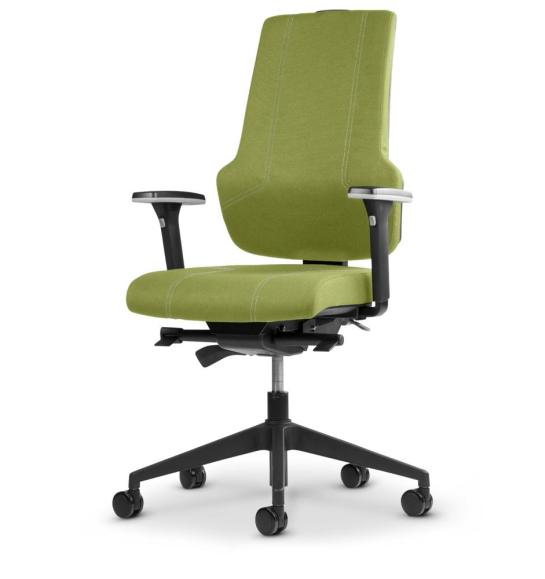 Bureaustoel AMATO groen | polyamide zwart | zonder hoofdsteun