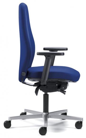 Bureaustoel mySIT blauw | zitdiepteverstelling en zitneigingautomatic | aluzilver