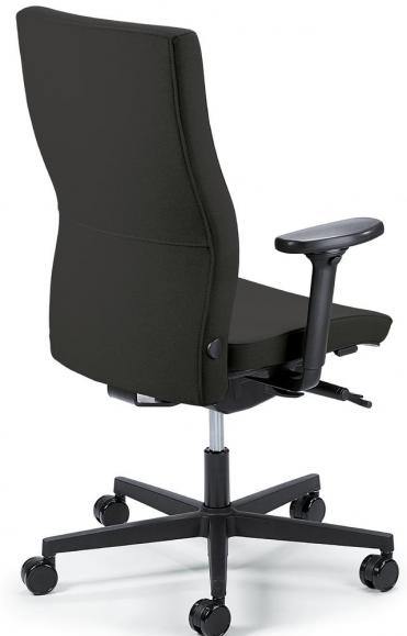 Bureaustoel winSIT zonder armleggers donkergrijs | met tegendrukaanpassing | zitdiepteverstelling | polyamide zwart | zonder hoofdsteun