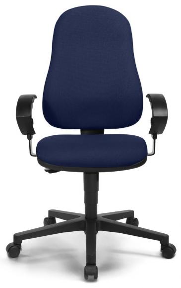 Bureaustoel COMFORT P blauw | zonder armleggers (optioneel) | polyamide zwart