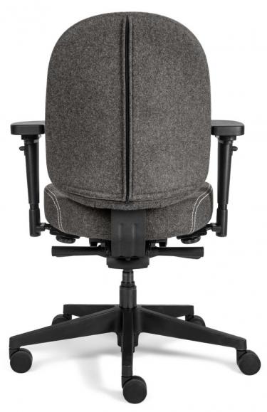 Bureaustoel SenseFIT DV met armleggers grijs | standaard rugleuning, polyamide voetkruis zwart | polyamide zwart | zonder hoofdsteun