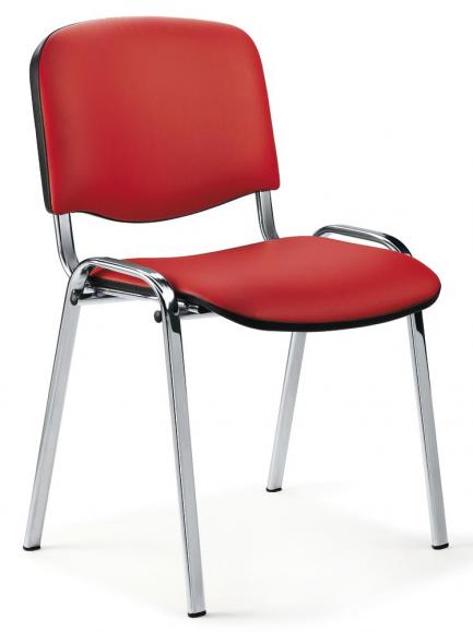 Bezoekersstoel ISO - kunstleder, 3 ondersteelkleur 